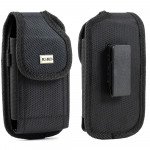 Wholesale 360 Rotating Extendable Vertical Vinyl Belt Clip Pouch Large 31 Fix Galaxy S22 Ultra and more (Black)